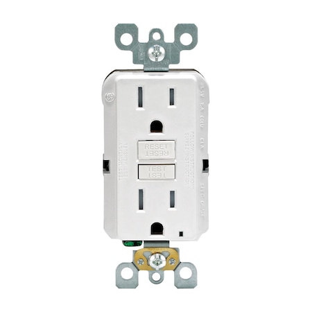 Leviton Leviton SmartlockPro 15 amps 125 V Duplex White GFCI Outlet 5-15R 1 pk GFTR1-0KW